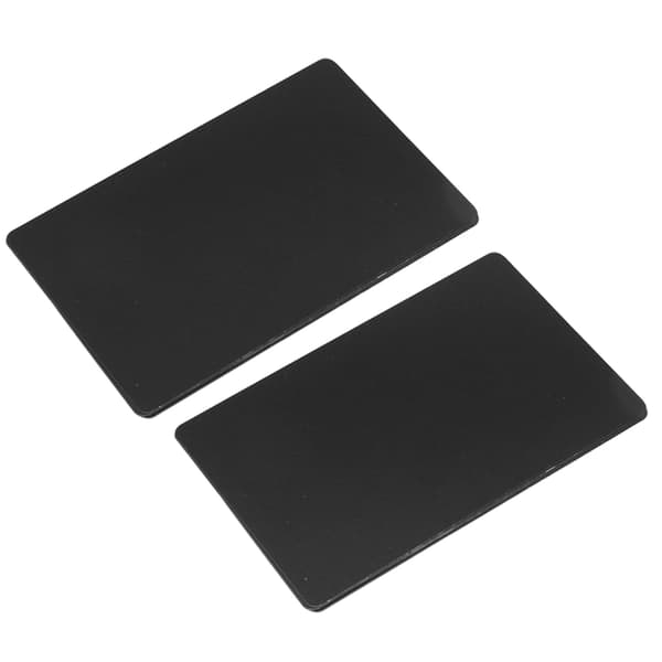 Vandtætte sorte visitkort i aluminium, lasergraverede, 50 stk.