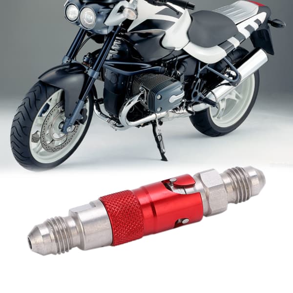 Motorcykel Bremseslange Væske Quick Release Fitting Adapter Rustfrit Stål Universal Rød