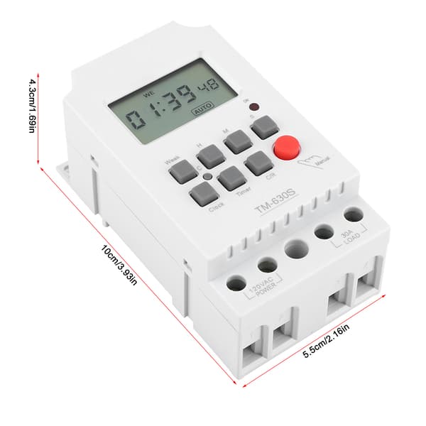 110V Digital Elektrisk Hållbar Programmerbar Smart Timerbrytare Kontroller