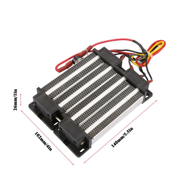 110V 1000W PTC Keramisk Varmeelement Luftvarmer, Isoleret, Ventilatorvarmekerne