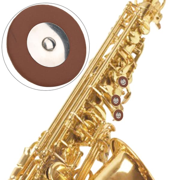 26-dele læderpuder i flere størrelser til altsaxofon