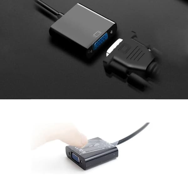 HDMI til VGA-adapter 1080P forgyldt konverter til bærbar computer, stationær computer, projektor