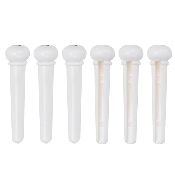 6 plastiska bryggstift akustisk gitarr ersättningspinnar stränginstrumenttillbehör