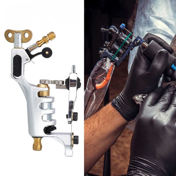 Stark Motor Legering Roterande Tatueringsmaskin Liner Shader Gun Permanent Makeup ToolSilver