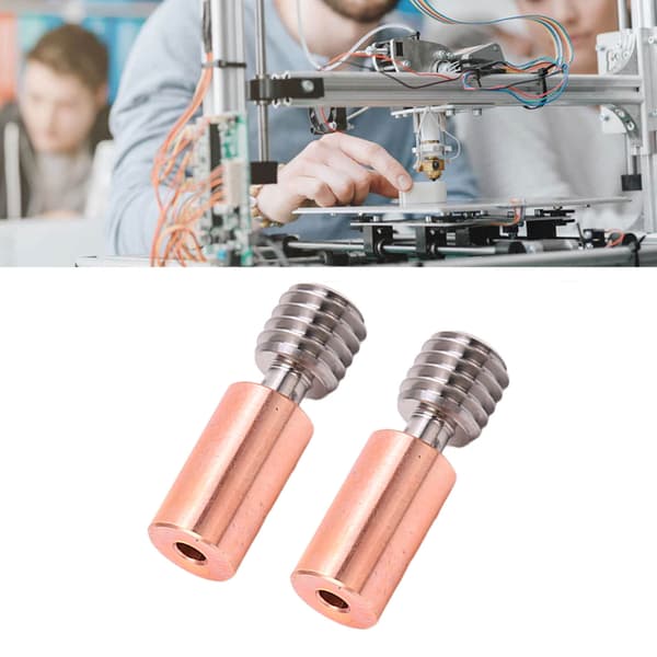 2 STK. Varmebrudsrør af titaniumlegering med M6-gevind, dyse, gren-design termisk modstand, til Ender 3 S1 3D-printer, kobberspids