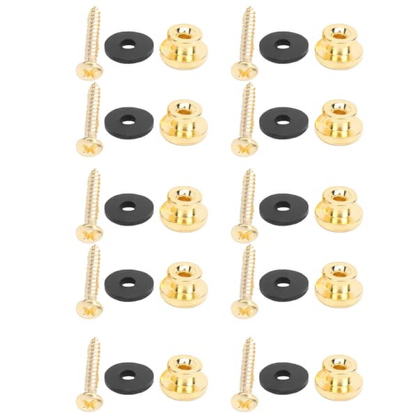 5-pak guitarrem-låse til bas-ukulele instrumenttilbehør, guld