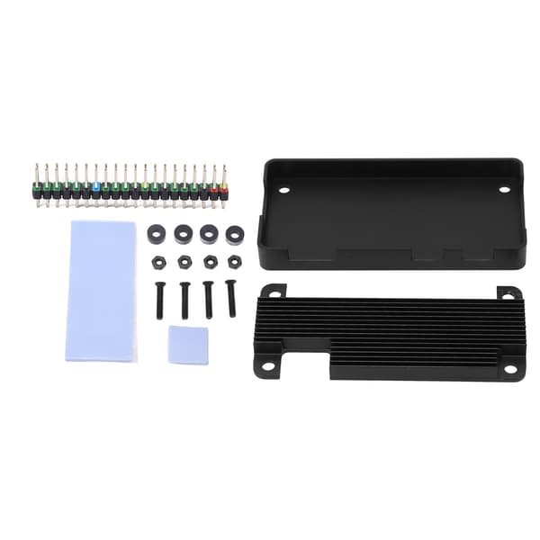 Kølepladekabinet i aluminiumslegering til Raspberry Pi Zero, passivt kølekabinet med stifthoved