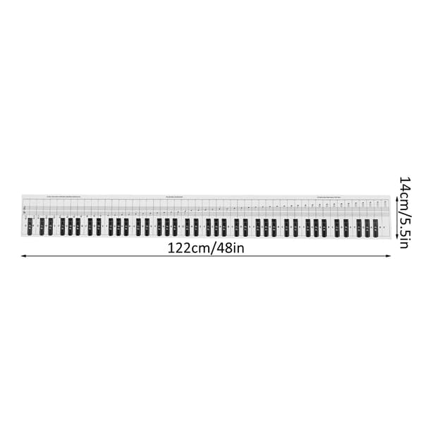 Klavertastnotation Guide 88 tangenter Øvelsesreferenceark Rulbart Coated Papir 14x122cm 1 stk