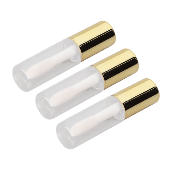 1,2 ml tomma läppglansrör Guld Transparent Förseglat Litet Läppglansrör Resedispenseringsrör för DIY Läppglans