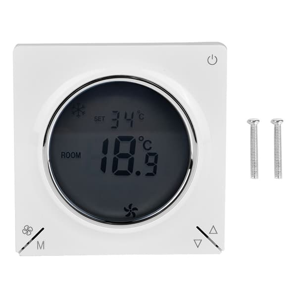 LCD-termostat för AC fläktkonvektor centralvärme kylning rumstemperaturkontroll