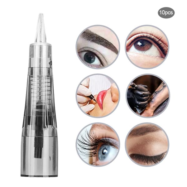 10 stk. U-formede 9-bens Microblading-nåle Øjenbrynstatoveringspatronnål