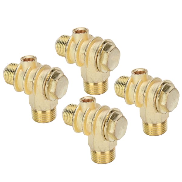 4 stk. kontraventil til luftkompressor i zinklegering 1/4\" hungevind pneumatisk fitting
