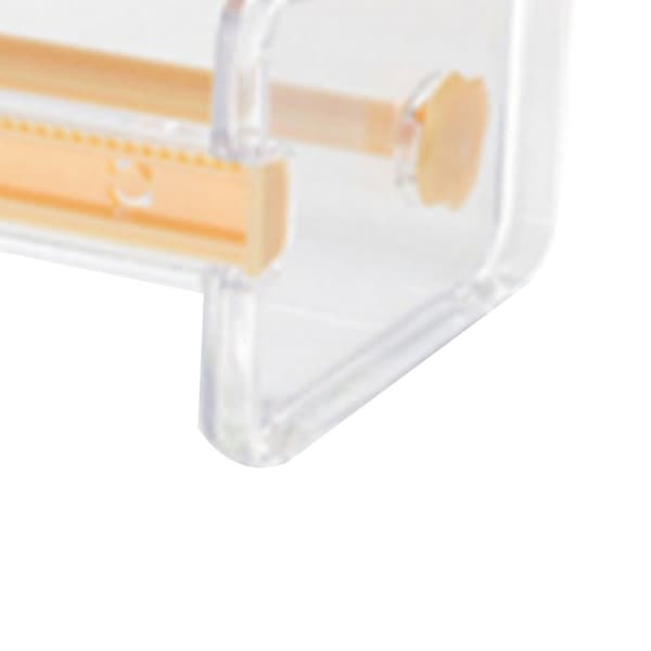 Washi Tape Dispenser Cutter Transparent 2 Serrated Bars ABS Plastic Stackable Tape Holder Dispenser til Opbevaring Gul