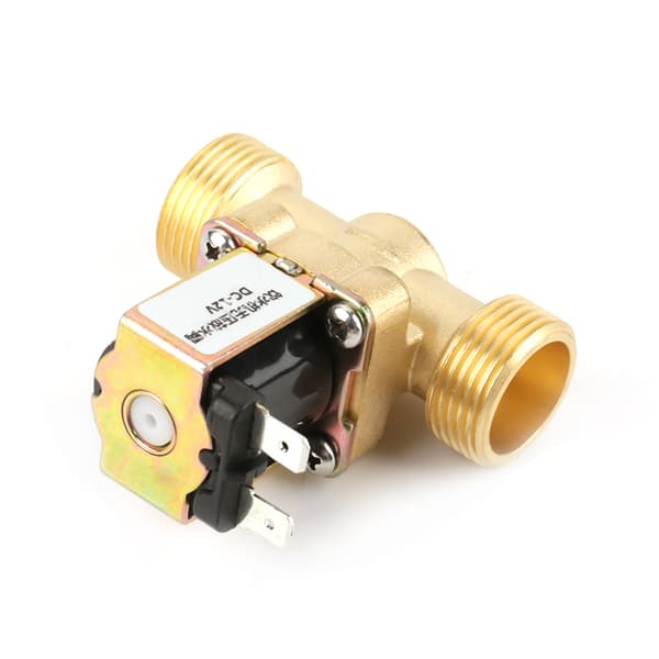12V G3/4 Mässing NC Magnetventil 2-vägs, inget tryckkontroll, 2-pack