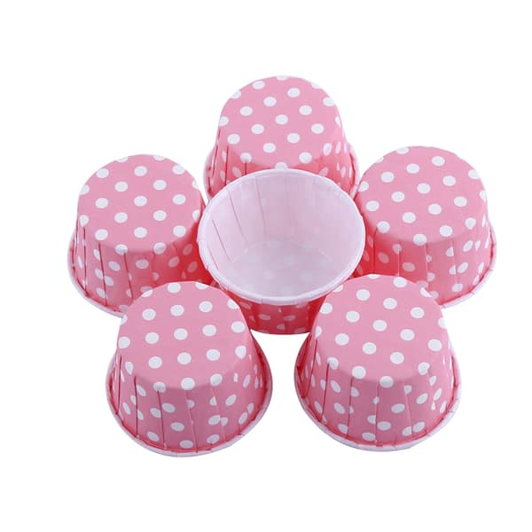 100 lyserøde papir cupcakeforme til bryllupskage og muffins