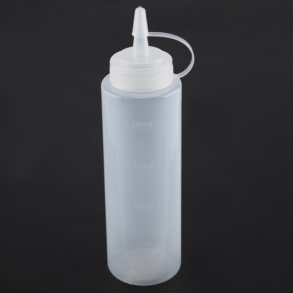 240 ml 10-delt plastiksovsdispensersæt til olie, fløde og eddike (hvid)