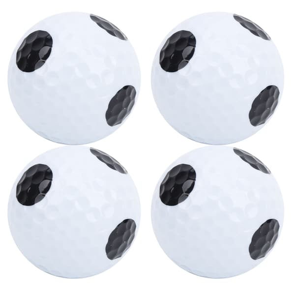 4-pack 2-lagers golfputtträningsbollar vita med svart prick