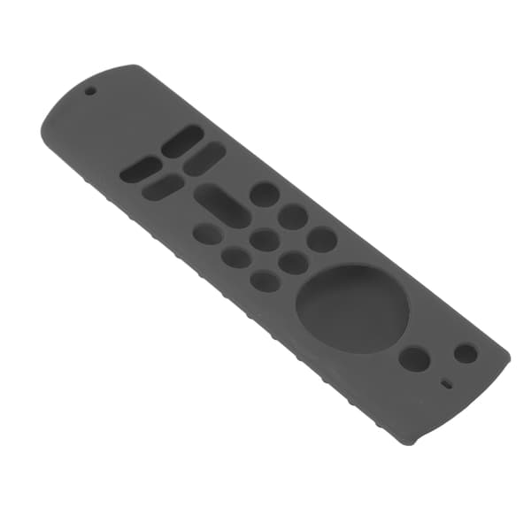 Halkfritt silikonfodral för Fire TV Stick 3:e generationens fjärrkontrollskydd med snodd, grå