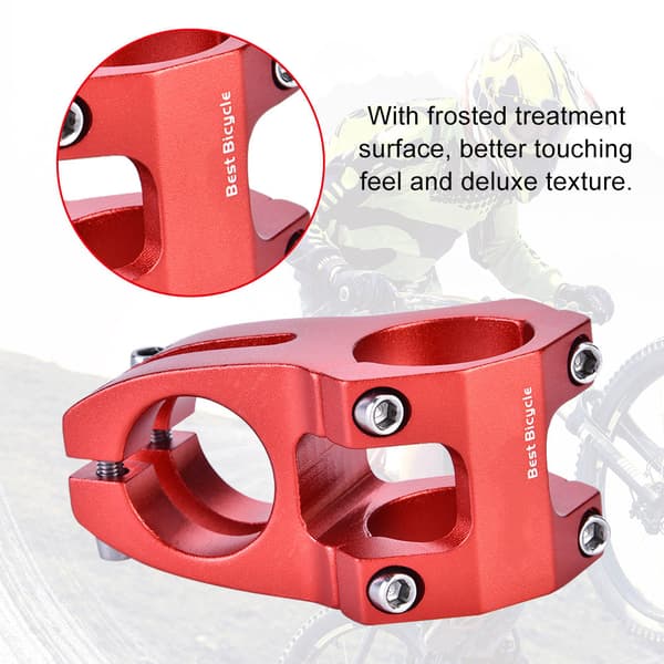 31,8 mm aluminiumslegering MTB-styr Solid frempind cykelkomponent 1 stk (rød)