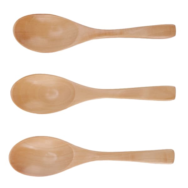 3 st träskedar, köksredskap, gröt dessert serveringsskedar