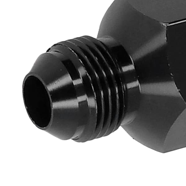 AN10 til AN8 Reducer Fitting, Sort Aluminiumlegering, Lige Adapter, Hun til Han