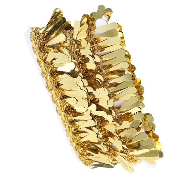 Taljekæde Guld Metal Applikation Glitter Elastisk Paillet Vanddråbeform Tilbehør