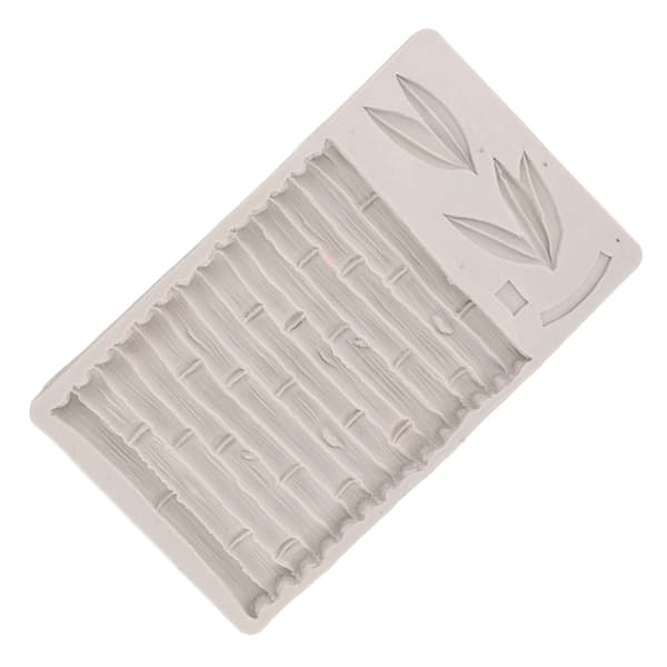 Silikonform Säker Elastisk Grå Löv Bambudesign Rivtålig Enkel Demoulding DIY Bakform
