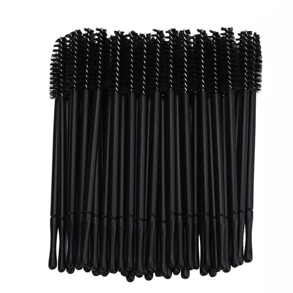 100 st engångs ögonfransborste Mascara Wands Applikator Sminkborstset Svart