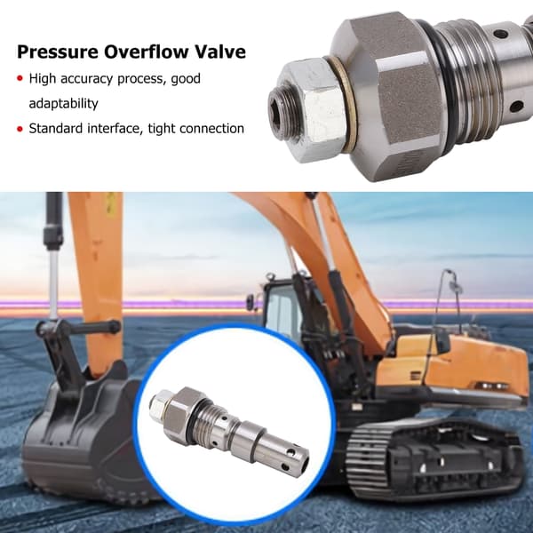Hydraulisk övertrycksventil metall passar EX200-2 3 grävmaskinsreservdelar