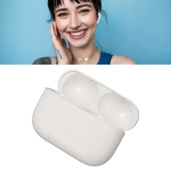 Trådløst opladningsetui 660mAh batteri, Qi & kabelopladning, Bluetooth-parringsknap til iOS Earbuds Pro 2