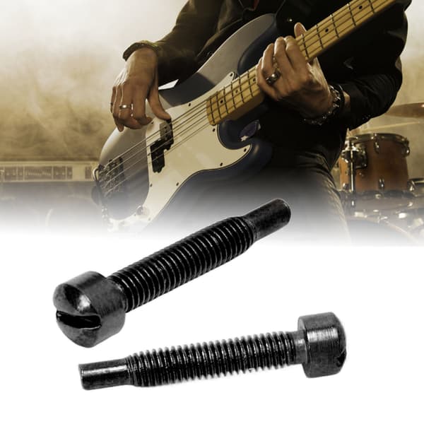 12 stk. jern guitarhals monteringsskruer til elektrisk guitar bas hardware sæt sort