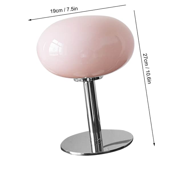 Jernbase Rosa USB Sengelampe - Enkel Moderne Elegant Natbordslampe