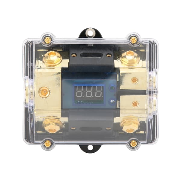 Universal bil autofuseholder 100A LED digital 1 ind 2 ud lydforstærker fuseholder