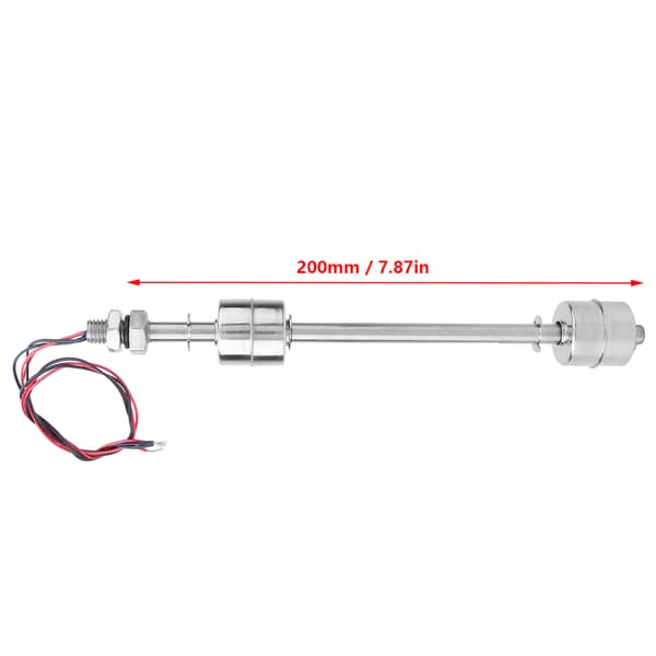 Dobbeltkugleflydekontakt i rustfrit stål, vandstandssensorcontroller, 200 mm probe