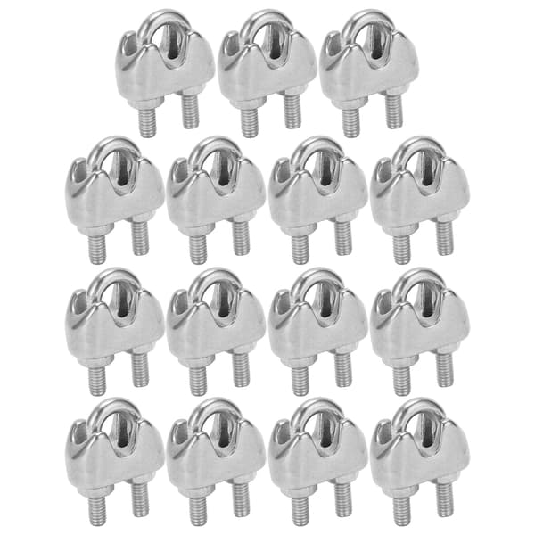 15 stk. 1/16 tomme M2 rustfrit stål wirekabelklemme U-formet bolt sadelbeslag