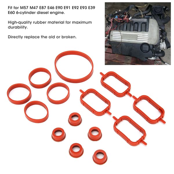 14 kpl/sarja imusarjan sarja sopii M57 M47 E87 E46 E90 E91 E92 E93 E39 E60 6-sylinteriseen dieselmoottoriin