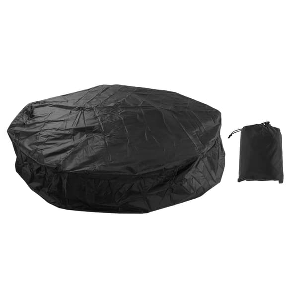 Vattentätt dammskydd för runt bubbelbadkar - 210x30cm Silver Polyester Taft