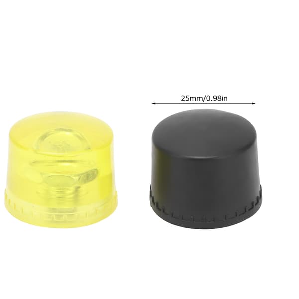 2-pak gummihammerhoveder, gule og sorte, 25 mm hammerreservedele