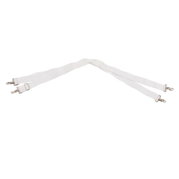 Bastrumma Sling Vit Nylon Mjuk Elastisk Justerbar Ergonomisk Komfortrem Bälte för Bastrumma 1-pack