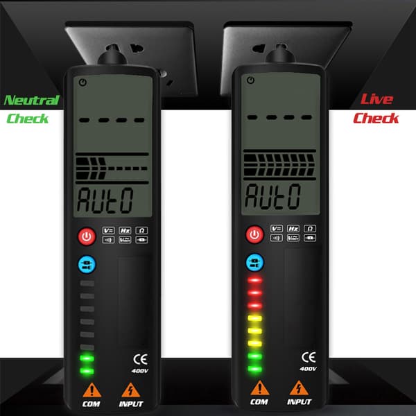 Berøringsfri LCD Digital Dual Mode Multimeter AC DC Spændingsmodstand Frekvensmåler Tester