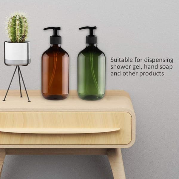 2-pack 500 ml påfyllningsbara plastpumpflaskor för badrum, kök, handtvål, lotion, schampo
