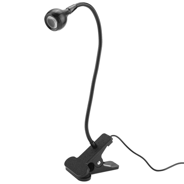 Mini USB LED Bordlampe Clip-On Læselampe til Hjemmestudie Sort Varm