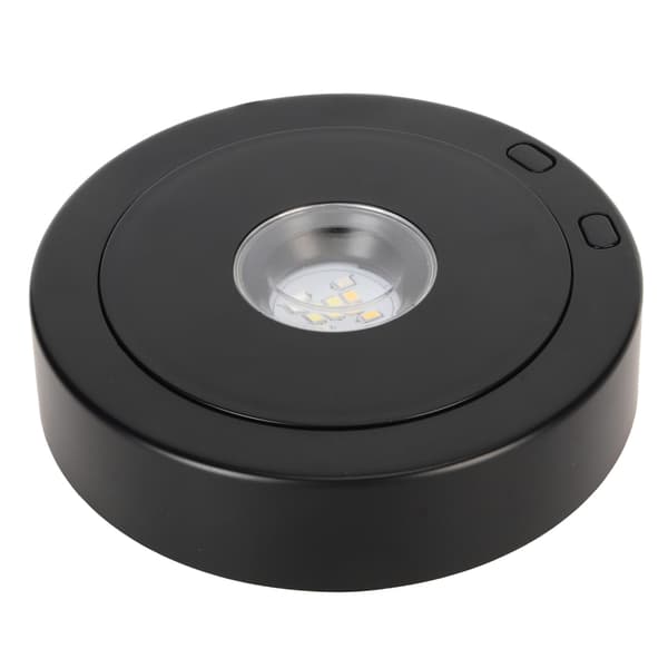 LED Roterende Display Base Sort 360 Grader 80s Cirkel Batteri Eller USB Strøm Drejeskive Display Stand til Krystaller Glas