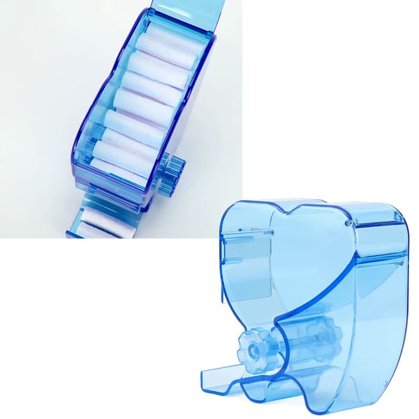 Dental bomuldsrulleboks Blå Sikker Robust Strømlinet Design Kardioid Bomuldsrulle Dispenser