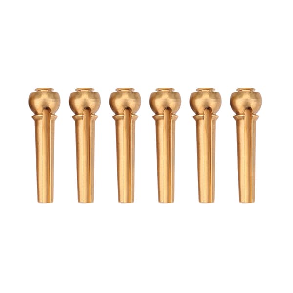 6-delars set mässing akustisk gitarrstallstift folkgitarr ersättning guld 29,5x8mm