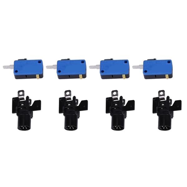 4 x LED Start Trykknap Sæt Del 1 Spiller 2 Spiller LED Møntknapper til Arkade
