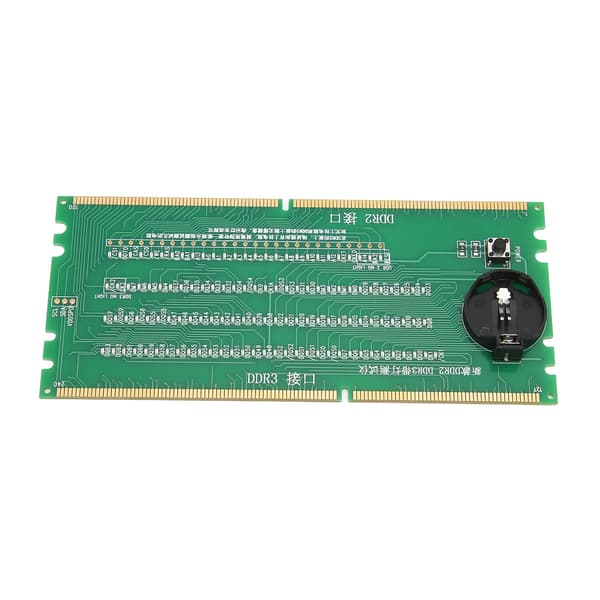 PC RAM Tester DDR2 DDR3 2-i-1 PCB Material Lysemitterende Dioder Desktop Bundkort Tester med LED