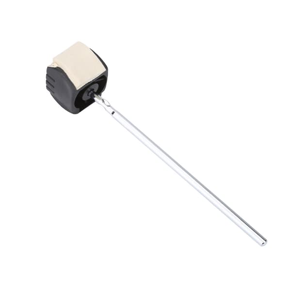 Stortrommepedal Kølle Uldfilt Rustfrit Stål Sort 19,5 cm 69g Erstatning til Baspedal 1 stk
