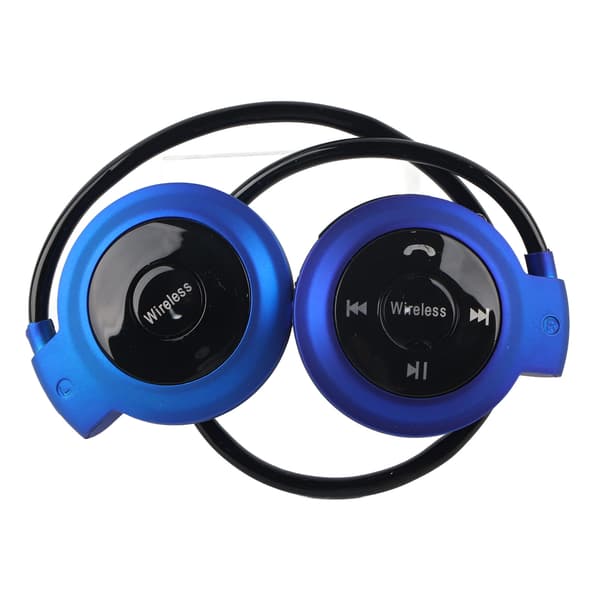 Trådløse Bluetooth Sportshøretelefoner med mikrofon, blød gummi, blå, til iPhone Android, 1 par + USB-kabel