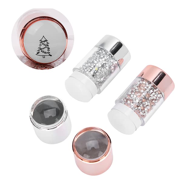 Neglekunststempler Professionel Silikone Dobbeltendet Negle Manicure Stempler Forsegling til Kvinder